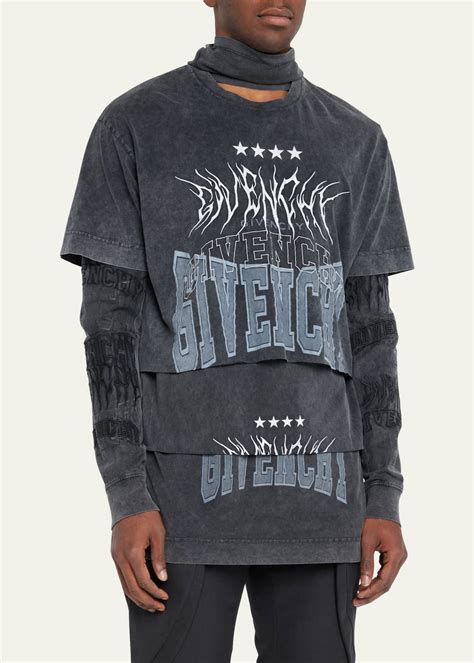 givenchy layered tee|givenchy t shirt men price.